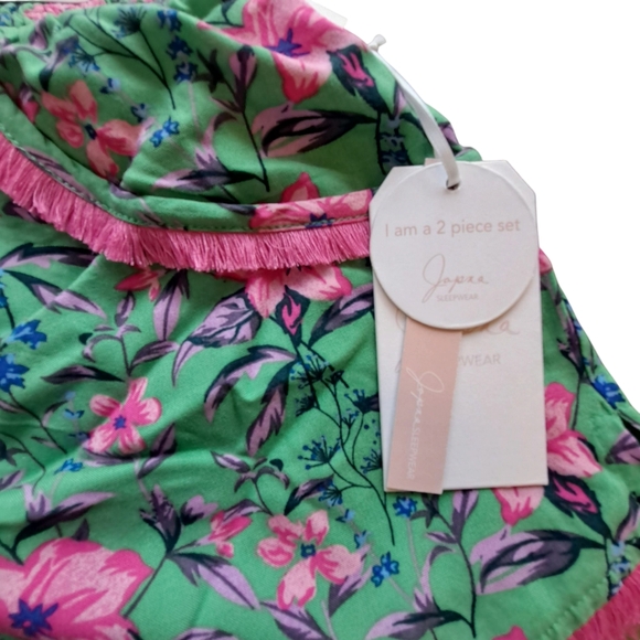 Japna 2-Pack Floral Green and Pink Women's Shorts Sleepwear New Size M - Picture 7 of 7